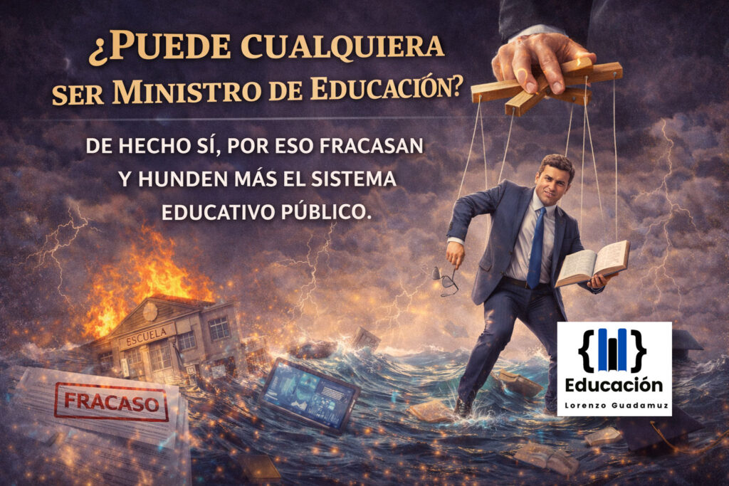 ¿PUEDE CUALQUIERA SER MINISTRO DE EDUCACIÓN? DE HECHO SÍ, POR ESO FRACASAN Y HUNDEN MÁS EL SISTEMA EDUCATIVO PÚBLICO.