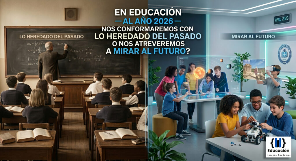 EN EDUCACIÓN -AL AÑO 2026- NOS CONFORMAREMOS CON LO HEREDADO DEL PASADO O NOS ATREVEREMOS A MIRAR AL FUTURO?
