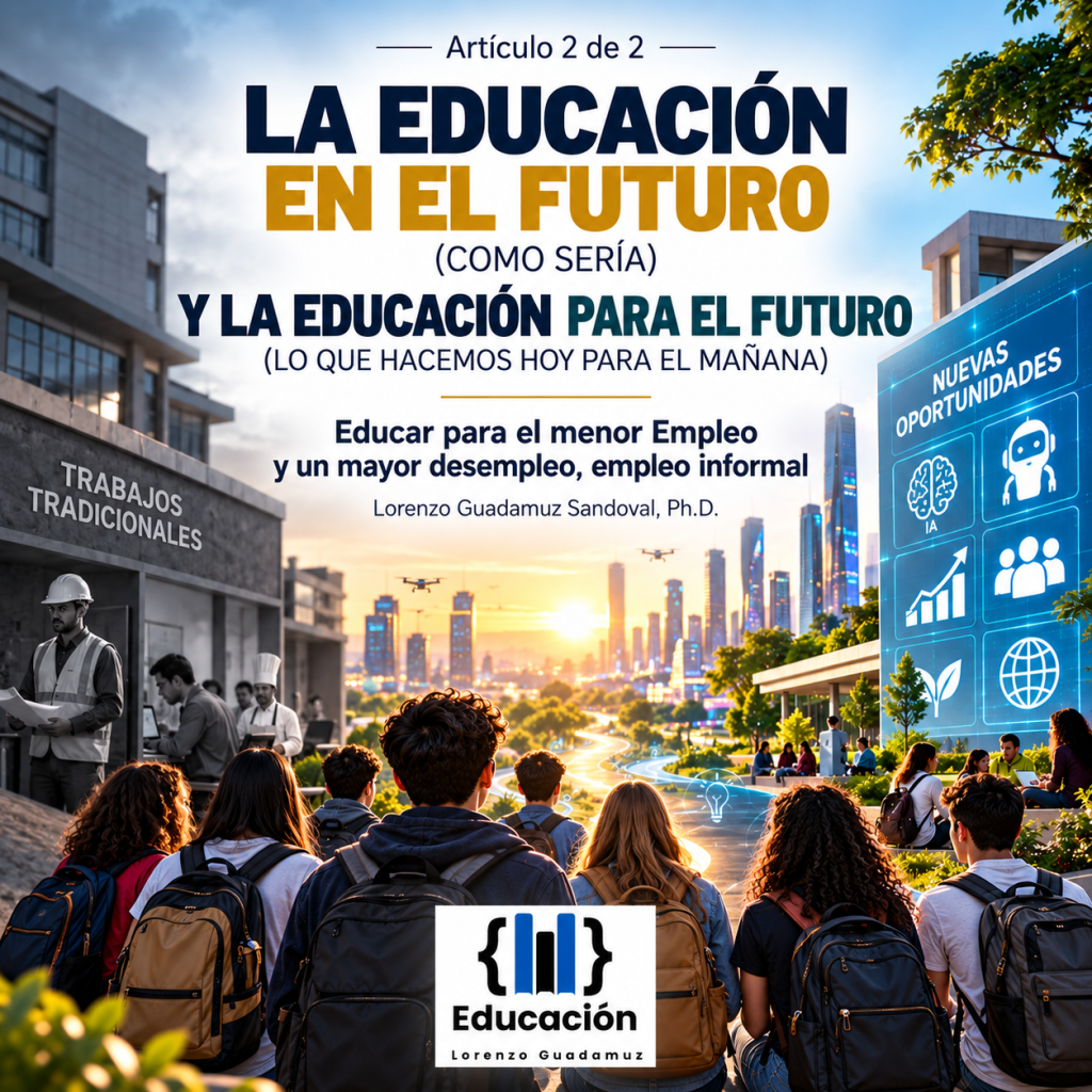 LA EDUCACIÓN EN EL FUTURO (COMO SERÍA) Y LA EDUCACIÓN PARA EL FUTURO ( LO QUE HACEMOS HOY PARA EL MAÑANA).